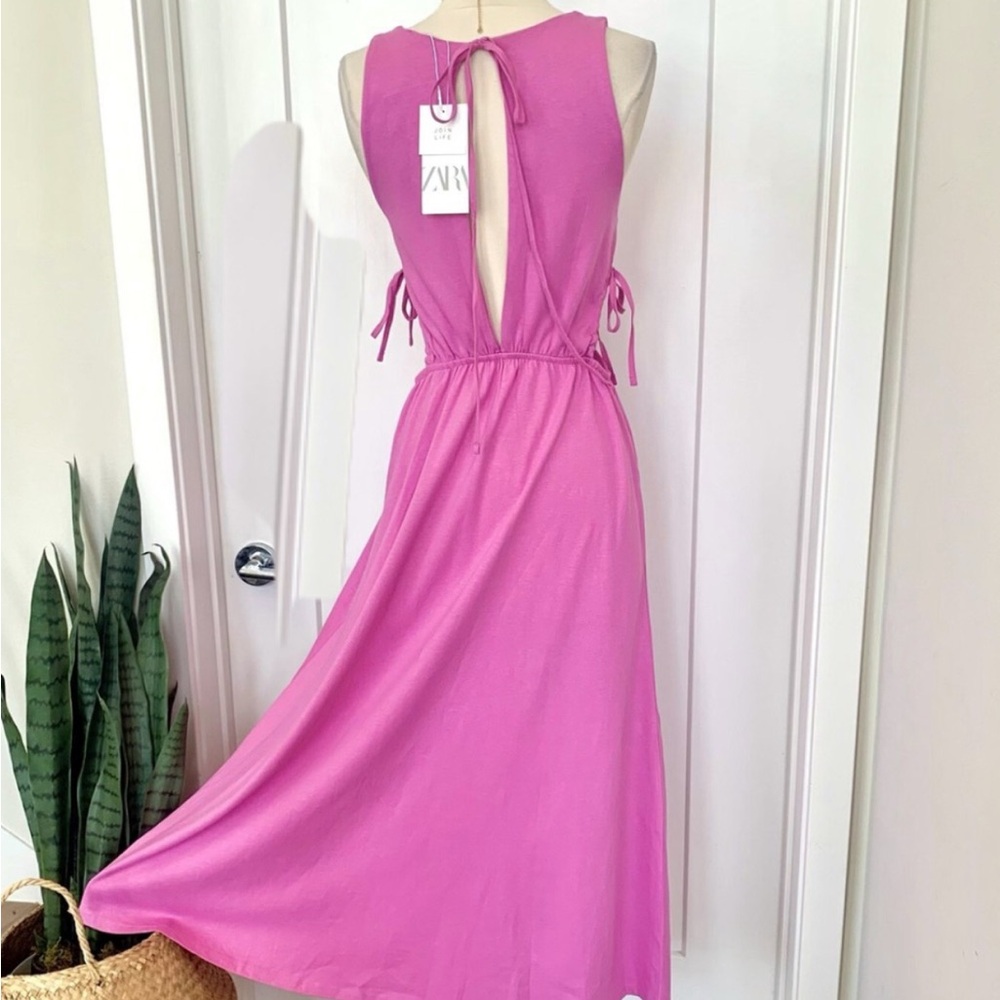Zara Vibrant Pink Backless Dress